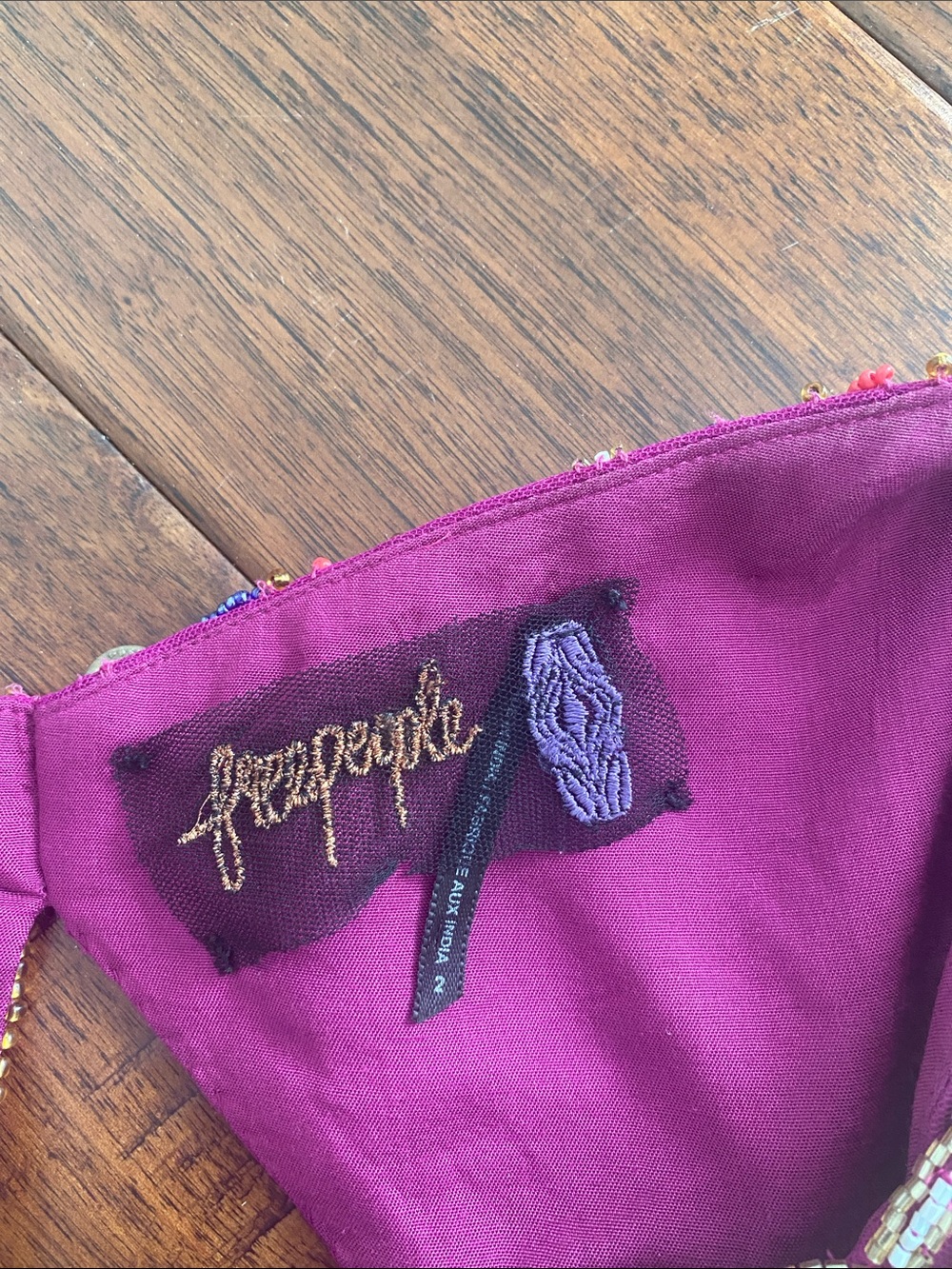Free People Magenta Embroidered Mini Dress - Picture 3 of 3